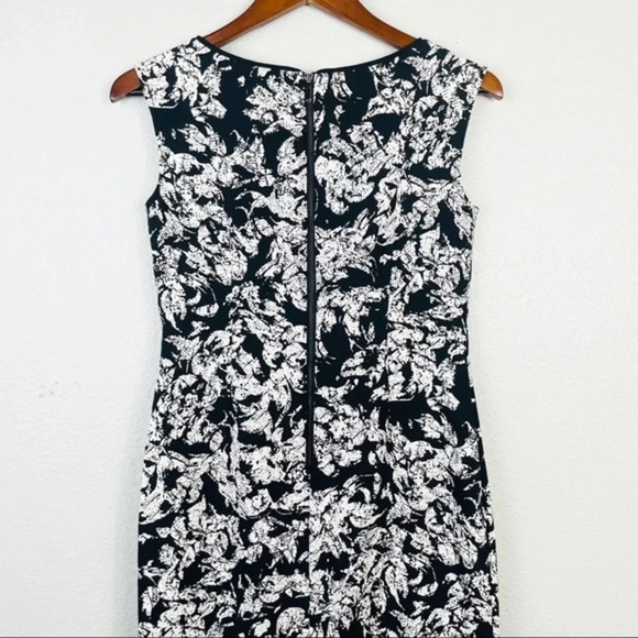 Ann Taylor Sleeveless Sheath Dress Black & White Size 2P - Picture 6 of 8
